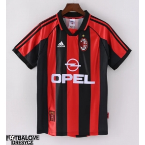 AC Milan 1998-1999 Retro Domácí Dres Krátký Rukáv